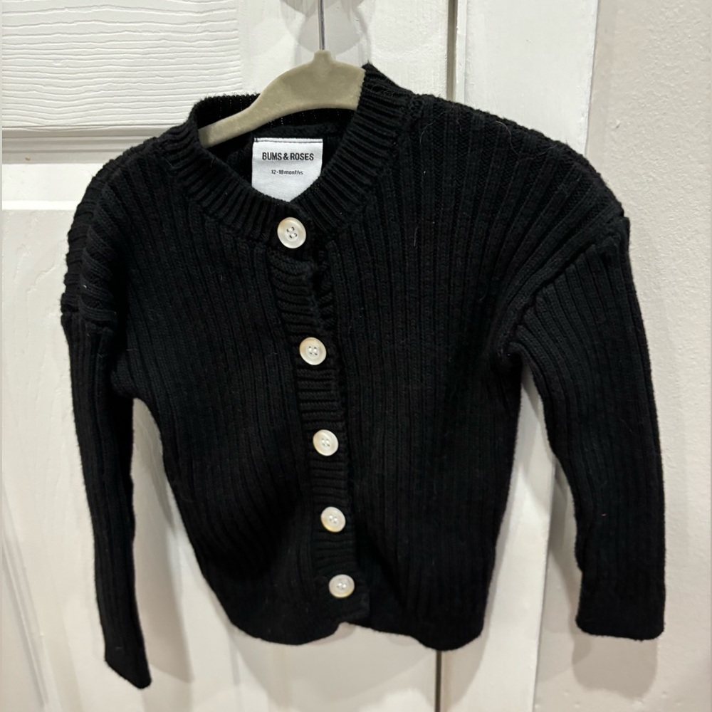 Bums & Roses Knit Button Sweater - Picture 2 of 4